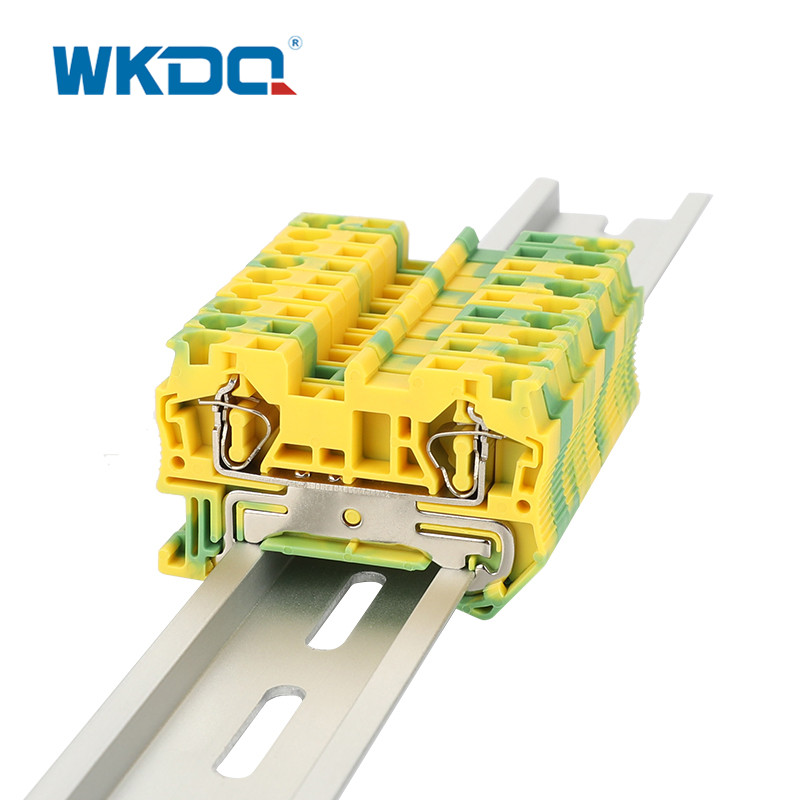 Сечение зеленого цвета 800В 41А 4мм соединителя клеммной колодки весны ДЖСТ 4-ПЭ зеленое