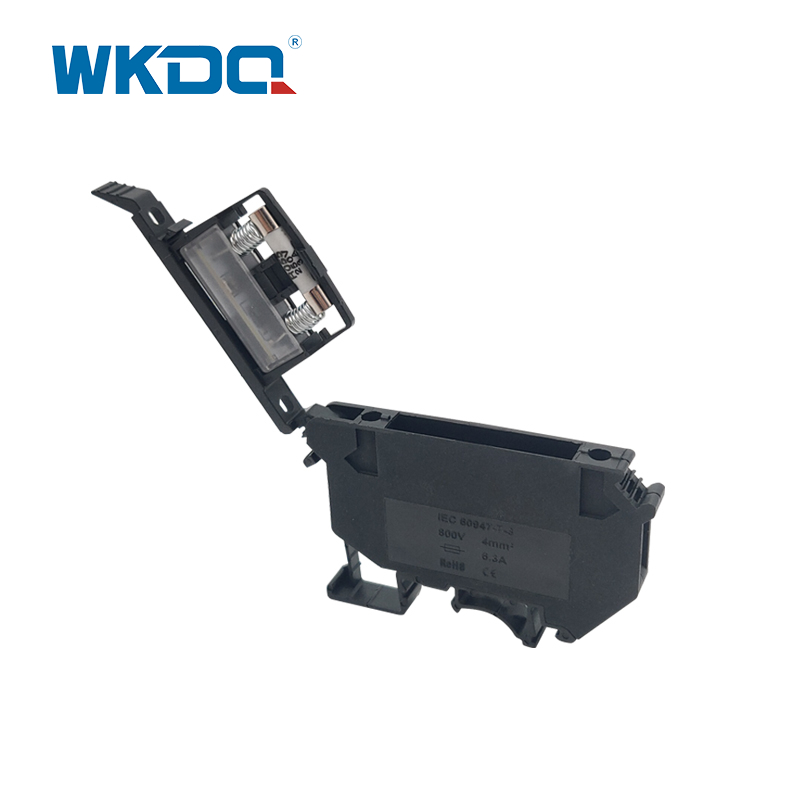 Тип рельса серии Великобритании соединителя винтового клеммного блока ДЖУК 5-ХЭСИ - серый и черный цвет